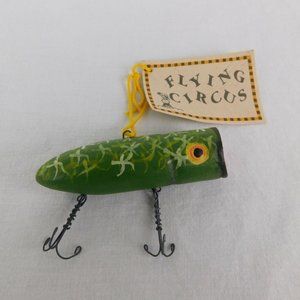 Bali Flying Circus Fishing Lure Christmas Holiday Ornament Handcarved & Painted